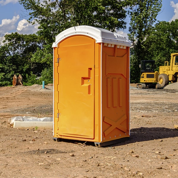 how often are the porta potties cleaned and serviced during a rental period in Hartley